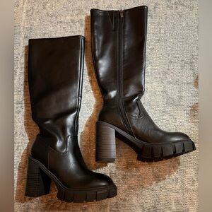 Nine West Black Heeled Boots